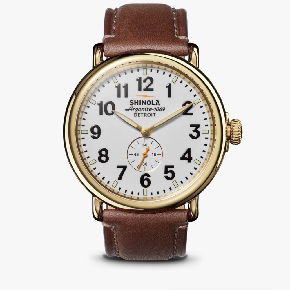 Shinola Gold and Brown Classic Watch